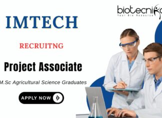 Project Associate Job at IMTECH MSc Agricultural Science Candidates Apply Now