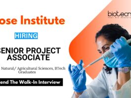Project Associate Jobs at Bose Institute | Attend the Walk-in Interview