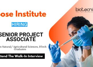 Project Associate Jobs at Bose Institute | Attend the Walk-in Interview