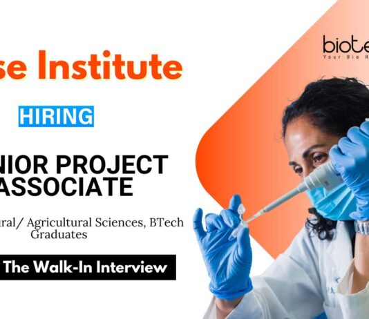 Project Associate Jobs at Bose Institute | Attend the Walk-in Interview