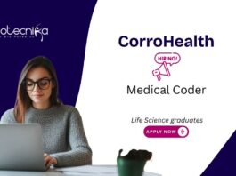 Medical Coder Job Opportunity at CorroHealth. Openings for CPC certified freshers. Life Science graduates, Apply Now.