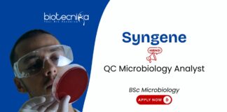 QC Microbiology Analyst Job at Syngene. BSc Microbiology Graduates, Apply Now! Jobb in Bangalore. Career in Quality Control.