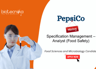 PepsiCo Food Sciences and Microbiology Candidates Specification Management – Analyst (Food Safety)