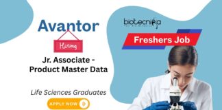 MSc Life Sciences Freshers Job