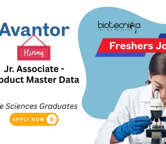 MSc Life Sciences Freshers Job