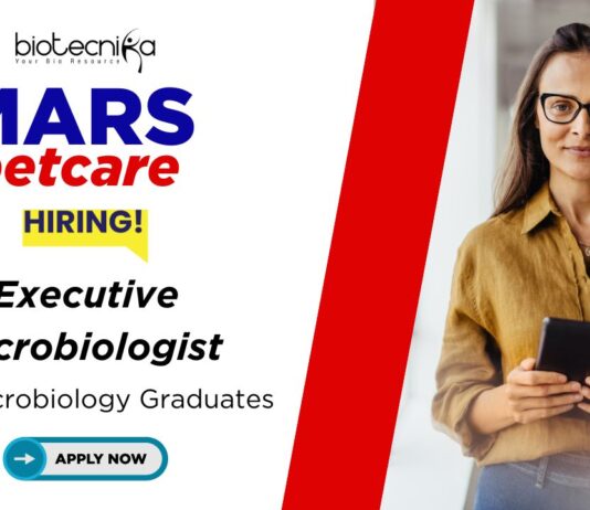 Executive Microbiologist Job at Mars Petcare in Hyderabad for MSc Microbiology graduates - Apply Now