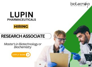 Recent Biotechnology Jobs at Lupin MSc Graduates Apply Now for the Research Associate Position
