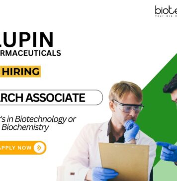 Recent Biotechnology Jobs at Lupin MSc Graduates Apply Now for the Research Associate Position