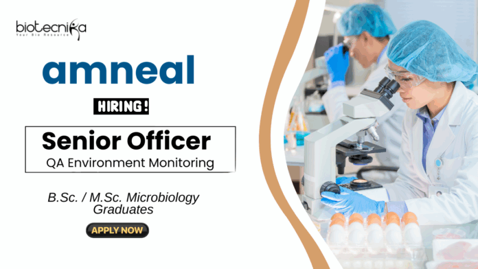 Recent Microbiology Jobs at Amneal BSc MSc Graduates Apply Now for the Senior Officer Role