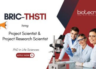 BRIC-THSTI Project Scientist & Project Research Scientist PhD in Life Sciences