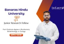 JRF Opportunity at BHU. For Biotechnology, Biochemistry, Zoology postgrad. Research on thrombogenicity, platelet biology & circadian rhythms.