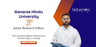 JRF Opportunity at BHU. For Biotechnology, Biochemistry, Zoology postgrad. Research on thrombogenicity, platelet biology & circadian rhythms.