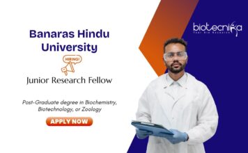 JRF Opportunity at BHU. For Biotechnology, Biochemistry, Zoology postgrad. Research on thrombogenicity, platelet biology & circadian rhythms.