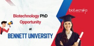 Biotechnology PhD Opportunity Bennett University at