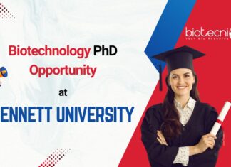 Biotechnology PhD Opportunity Bennett University at