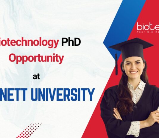 Biotechnology PhD Opportunity Bennett University at
