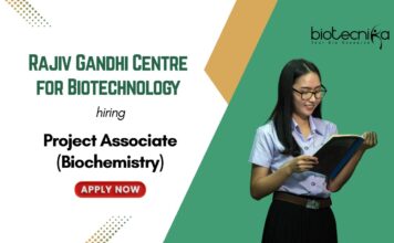 Project Associate (Biochemistry) Rajiv Gandhi Centre for Biotechnology hiring