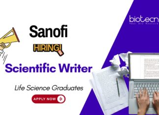 Scientific Writer Sanofi Life Science Graduates