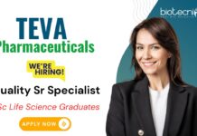 Quality Specialist Job at Teva Pharmaceuticals in Bangalore | Apply now