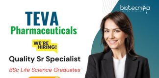 Quality Specialist Job at Teva Pharmaceuticals in Bangalore | Apply now
