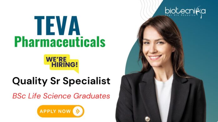 Quality Specialist Job at Teva Pharmaceuticals in Bangalore | Apply now