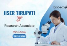 PhD in Biology Research Associate IISER Tirupati