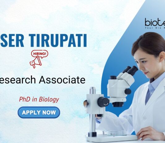 PhD in Biology Research Associate IISER Tirupati