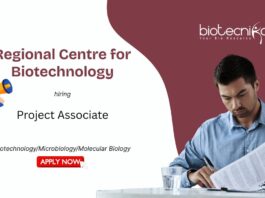 Life Sciences Project Associate Job | Apply Now at Regional Centre for Biotechnology