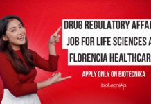 Life Sciences Regulatory Affairs Vacancies at Florencia Healthcare