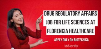 Life Sciences Regulatory Affairs Vacancies at Florencia Healthcare