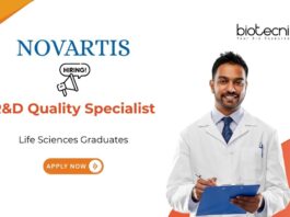 R&D Quality Specialist Novartis Life Sciences Graduates