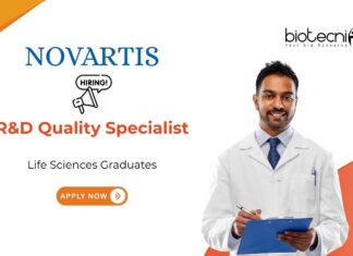 R&D Quality Specialist Novartis Life Sciences Graduates