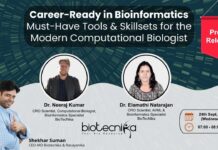 Career-Ready in Bioinformatics Webinar: Must-Have Tools & Skillsets for the Modern Computational Biologists. Bioinformatics skills.