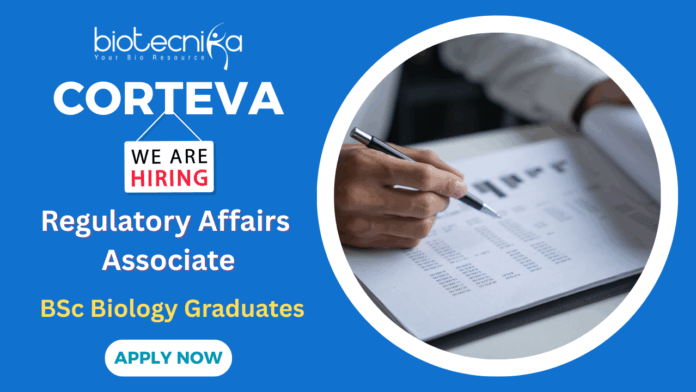 BSc Biology Vacancies Latest at Corteva - Apply For Regulatory Affairs Post