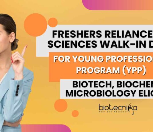 Freshers Biotech Job Vacancies Latest