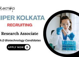 Research Associate Jobs at NIPER Kolkata PhD Biotechnology Candidates Apply Now