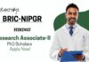 Research Associate Positions at BRIC-NIPGR | PhD Scholars Apply Now