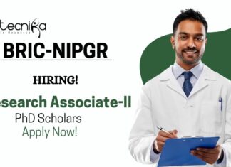 Research Associate Positions at BRIC-NIPGR | PhD Scholars Apply Now