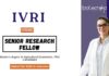 Research Job at IVRI MSc Agricultural Science Graduates Apply Now for the Senior Research Fellow Position