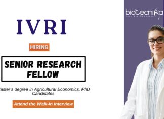 Research Job at IVRI MSc Agricultural Science Graduates Apply Now for the Senior Research Fellow Position