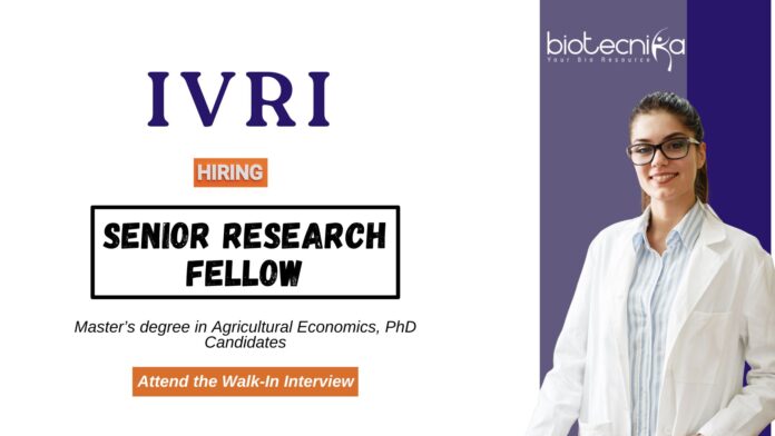 Research Job at IVRI MSc Agricultural Science Graduates Apply Now for the Senior Research Fellow Position