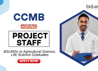 Research Jobs at CSIR-CCMB MSc Graduates Apply Now for the Project Staff Position