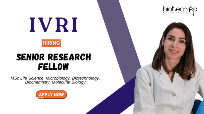 Research Jobs at ICAR-IVRI MSc Life Science Graduates Attend the Walk-In Interview