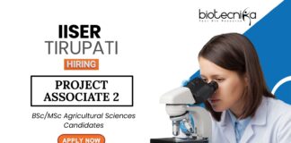 Research Jobs at IISER Tirupati Apply Now for the Project Associate-II Position