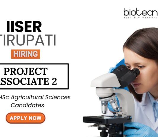 Research Jobs at IISER Tirupati Apply Now for the Project Associate-II Position