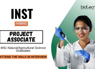 Research Jobs at INST Attend the Walk-In Interview for the Project Associate Position