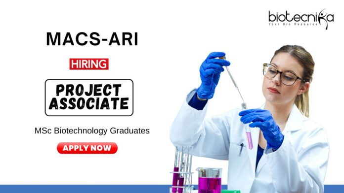 Research Jobs at MACS-ARI MSc Graduates Apply Now for the Project Associate Position (1)