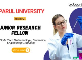 Research Jobs at Parul University Biotechnology Graduates Apply Now for the JRF Vacancy