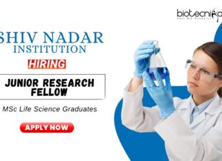 Research Jobs at Shiv Nadar Institution MSc Life Science Graduates Apply Now for the JRF Vacancy