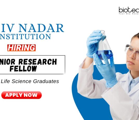 Research Jobs at Shiv Nadar Institution MSc Life Science Graduates Apply Now for the JRF Vacancy